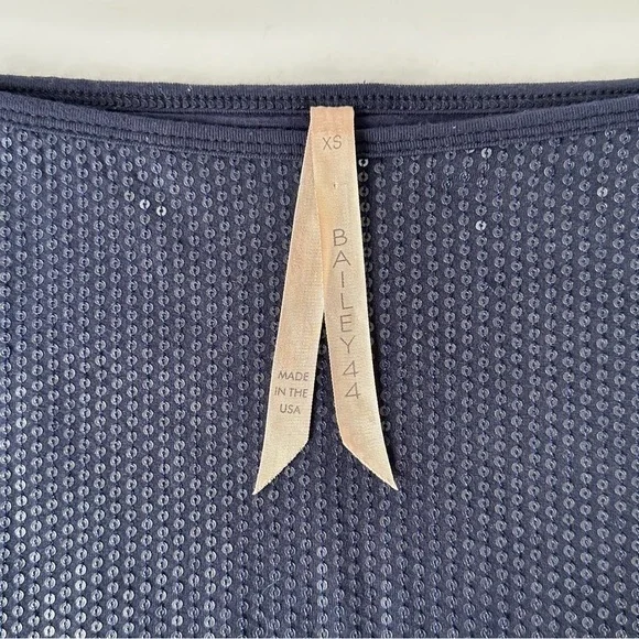 Vintage Y2K Bailey 44 Blue Sequin Mini Skirt Mermaidcore Festival Fashion Party - Picture 7 of 12